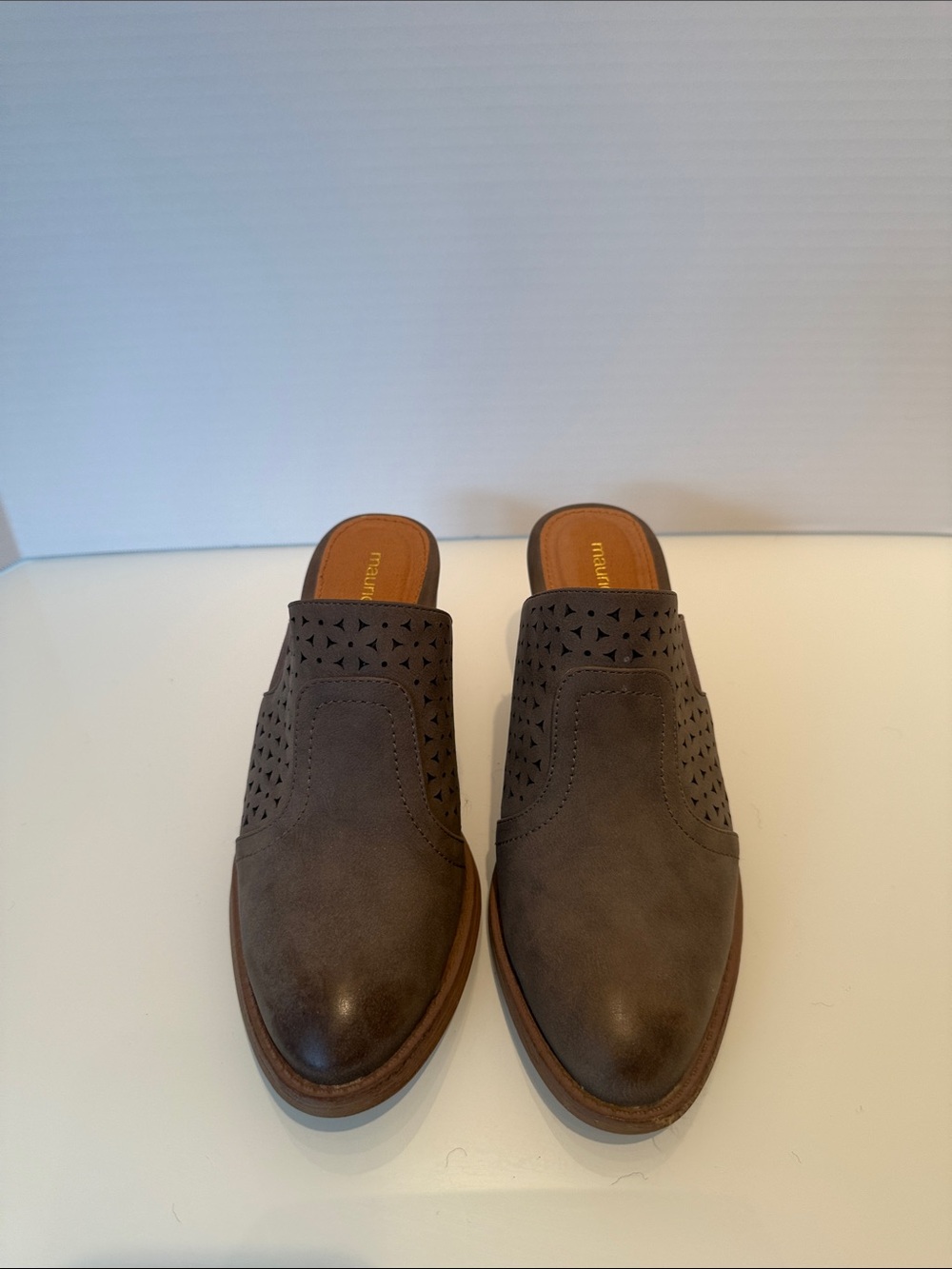 Maurices Brown Perforated Women's Slip-On Mules